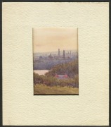 ROBERT RICHES (1860 - 1918), Sydney from Neutral Bay, watercolour on card, signed and titled lower left, 12.5 x 8.5cm. - 2