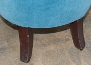 A Colonial Australian cedar easy chair with finely turned legs and scrolled arms, circa 1850,  62cm across the arms  - 7