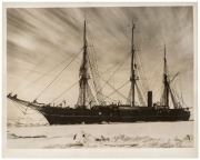 THE B.A.N.Z. ANTARCTIC EXPEDITION: Official original photograph by Captain Frank Hurley: Image A57 - Title: There's wind in the sky, with official "MAWSON ANTARCTIC EXPEDITION" handstamp and release date "TUESDAY MAY 6, 1930" verso, together with official