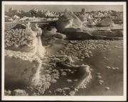 THE B.A.N.Z. ANTARCTIC EXPEDITION: Official original photograph by Captain Frank Hurley: Image A67 - Title: A Crystal Garden in Antarctica, with official "MAWSON ANTARCTIC EXPEDITION" handstamp and release date "TUESDAY MAY 13, 1930" verso, together with