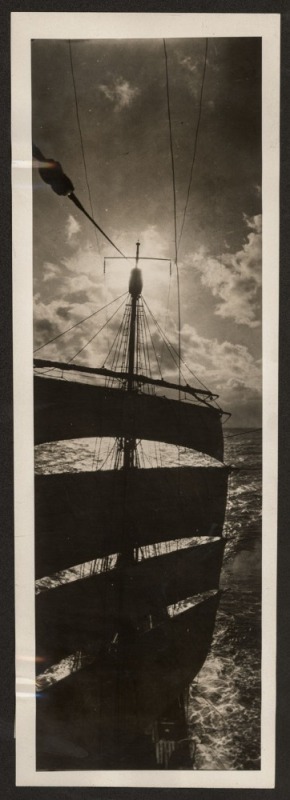 THE B.A.N.Z. ANTARCTIC EXPEDITION: Official original photograph by Captain Frank Hurley: Image A17 - Title: The Wanderer's Beacon, with official "MAWSON ANTARCTIC EXPEDITION" handstamp and release date "MONDAY FEB.24, 1930" verso, together with the offici