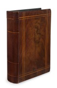 H.A. NIELSEN antique Australian book box, an early example with cedar spine, stamped "H.A. NIELSEN, Pt. DOUGLAS, N.Q. ART CABINETMAKER", 21cm high