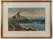 THOMAS PEERLESS (1858-1896), (New Zealand landscape), watercolour, signed lower left "T. Peerless", 32 x 52cm , 53 x 71cm overall - 2