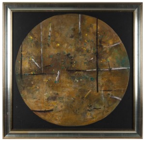 ROBERT HENDERSON (BOB) GRIEVE (1924 - 2006), (untitled abstract) oil on board, signed lower right "R. Grieve", 82 x 84cm, 96 x 100cm overall