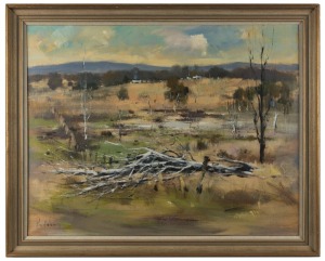 LAURENCE SCOTT PENDLEBURY (1914-1986), After the Floods, Gippsland, oil on canvas, signed lower left "Pendlebury", 70 x 90cm, 84 x 101cm overall