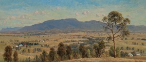 LAURENCE FINNEY (1939 - ), Towards the Grampians, oil on canvas, signed lower right "Laurence Finney, '90", 45 x 107cm, 62 x 123cm overall