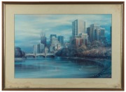 KENNETH JACK (1924-2006), I.) Port Albert, Victoria, (172/200) II.) Melbourne, lithographs, ​​​​​​​frames 77 x 99cm each overall - 2