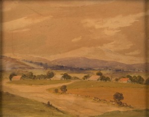 Artist Unknown, Summer Evening, watercolour, circa 1920s, signed indistinctly (Waters?) lower left, 22 x 27cm; framed 32 x 37cm.