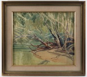 Artist Unknown, Untitled (The River Bend), watercolour, 29 x 34cm; framed 41 x 46cm. - 2