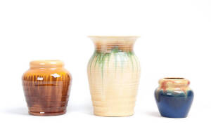 REMUED: Group of 3 vases. Heights 22cm, 15cm & 10cm