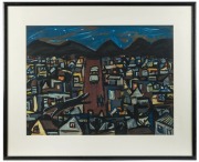 TERRY MATASSONI (b.1959), Leaving Town, 1989, gouache, named, titled and dated verso, 56 x 75cm; framed 79 x 97cm. - 2