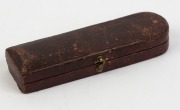 BRUSH & MacDONNELL of Melbourne, antique pocket thermometer in original leather case, circa 1860, ​​​​​​​8.5cm high overall - 2