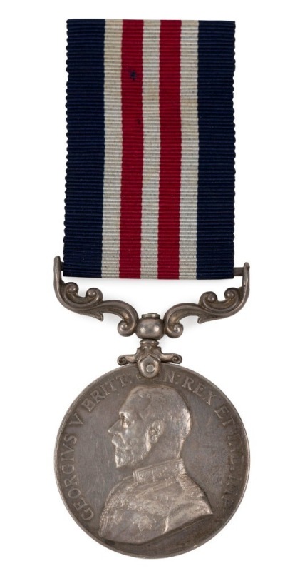 A MILITARY MEDAL (KGV) awarded to BOMBADIER ANTHONY McWIRTER of the 99th SEIGE BATTERY, Royal Garrison Artillery in 1918. Impressed named to him, he was awarded for his actions during the German offensive of March 1918.