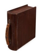 An antique Australian cedar book box bible case, 19th century, ​​​​​​​9.5cm high, 25.5cm wide, 25cm deep including handle - 2