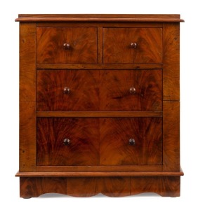 An antique Australian apprentice chest walnut and red pine, late 19th century,  ​​​​​​​40cm x 36cm x 27cm