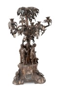 A SPECTACULAR STERLING SILVER CENTREPIECE WITH STRONG VICTORIAN & AIREYS INLET ASSOCIATIONS The centrepiece (72cm high; over 280oz or approx. 8,000gms) by Smith & Nicholson of London; 1863, is in the form of a eucalyptus tree, with six scrolling branches,