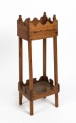 An antique Australian rustic plant stand, Baltic pine, Barossa Valley, South Australia, 19th century 92cm high, 32cm wide, 26cm deep