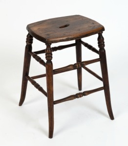An antique Australian blackwood stool, 19th century, ​​​​​​​50cm high