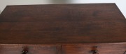 A rare solid casuarina chest of five drawers, Baltic pine packing case secondary timbers with blackwood knobs, South Australian origin, circa 1870. Unusual peg joint construction throughout, and scratched in cock beading to the drawer blades, most likely - 2