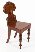 GEORGE DEBNEY (attributed) antique Australian cedar hall chair with shield back and finely carved centurion skirt legs, 19th century, ​​​​​​​91cm high - 2