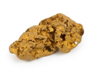 An impressive Australian gold nugget specimen, 8cm long, 5cm wide, 296 grams total