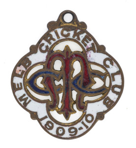 MELBOURNE CRICKET CLUB, 1909-10 Membership fob, made by Stokes; No.2695.