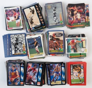 1990s TRADING CARDS ACCUMULATION: with several series represented including ALFPA  '94 Sensations' and 'Legends', 1994 Select series, Coca-Cola 'Team Classics', Herald Sun 'Cazaly Classics' etc, also noted Paul Roos & Mick McGuane signed cards; duplicatio