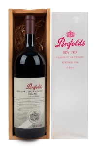 1996 PENFOLDS Bin 707 Cabernet Sauvignon, South Australia, (1 magnum) with original timber box.