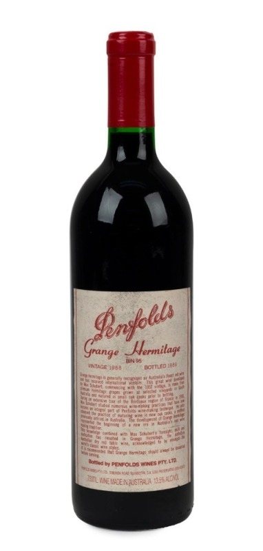 1988 PENFOLDS BIN 95 GRANGE Shiraz, South Australia, (1 bottle). Penfolds Re-corking Clinics 2016 label affixed.