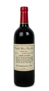 1964 PENFOLDS Bin 707, Cabernet Sauvignon, Barossa Valley, South Australia, (1 bottle). Penfolds Red Wine Clinic 2004 label verso.