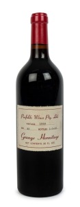 1959 PENFOLDS Bin 46 Grange Hermitage, South Australia, (1 bottle). Penfolds Red Wine Clinic 2010 label verso.