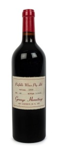1959 PENFOLDS Bin 46 Grange Hermitage, South Australia, (1 bottle). Penfolds Red Wine Clinic 2010 label verso. 