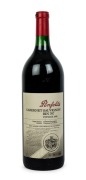 1986 PENFOLDS Bin 707, Cabernet Sauvignon, South Australia, bottle no.326 in original wooden case (1 magnum).  Penfolds Red Wine Clinic 2010 label verso.