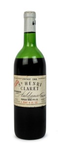 1968 PENFOLDS St. Henri Claret, Auldana, Magill, South Australia, (1 bottle). Note mid-to-low shoulder