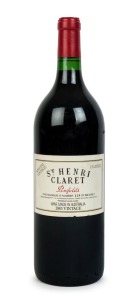 1985 PENFOLDS St. Henri Claret, bottle no. 124 of 600 only, South Australia, (1 magnum). Penfolds Red Wine Clinic 2010 label verso
