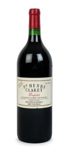 1985 PENFOLDS St. Henri Claret, bottle no. 124 of 600 only, South Australia, (1 magnum). ​​​​​​​Penfolds Red Wine Clinic 2010 label verso