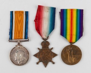 WW1 BRITISH ARMY 1914 Star Medal trio to Private J. GAVAGHAN, 1st Battalion, West Yorkshire Regiment, who died of wounds at the Somme, 10/8/1916. Offered together with extensive research material. (3).