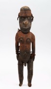 Ancestral spirit figure, carved wood, shell, natural earth pigments and fibre, Papua New Guinea origin, collected by John Leon Pender, an Australian ex-pat living in New Guinea in the 1930s and 40s who returned to Australia in 1942 upon the Japanese invas