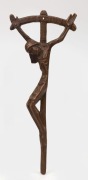 LEOPOLDINE MIMOVICH (1920-2019), (the crucifixion), cast bronze, signed "Mimovich", 25cm high overall