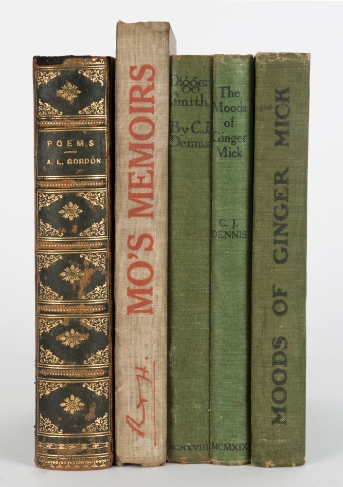 C.J. DENNIS The Moods of Ginger Mick 1916 and 1919 editions; Digger ...