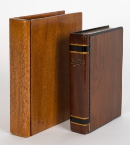 Two Queensland timber book boxes, late 19th and 20th century, ​​​​​​​17cm and 19.5cm high