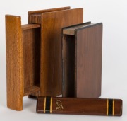 Two Queensland timber book boxes, late 19th and 20th century, ​​​​​​​17cm and 19.5cm high - 2