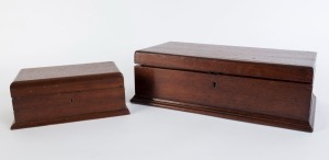 Two Australian cedar boxes, 19th and 20th century, the larger 46cm wide