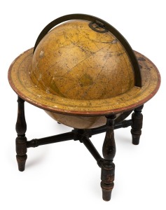 T.M. BARDIN, NEW 12" BRITISH CELESTIAL GLOBE on stand, mid 19th century 44cm high overall