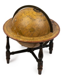 T.M. BARDIN, NEW 12" BRITISH CELESTIAL GLOBE on stand, mid 19th century 44cm high overall