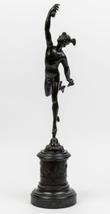 HERMES antique cast bronze statue, 19th century, ​​​​​​​59cm high