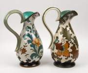 GOUDA two Dutch ceramic jugs, 20th century, factory marks to bases, 33 and 34cm high - 2