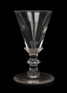 A Georgian antique English glass, 18th century, 12cm high