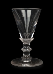 A Georgian antique English glass, 18th century, ​​​​​​​12cm high 