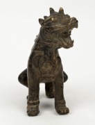 A Sino-Tibetan bronze guardian dog, late Ming/early Qing Dynasty, ​​​​​​​15cm high  - 2